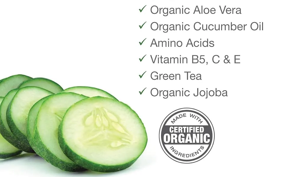 Cucumber Cooling Gel - Organic Aloe and Vitamin C 4oz - why it works