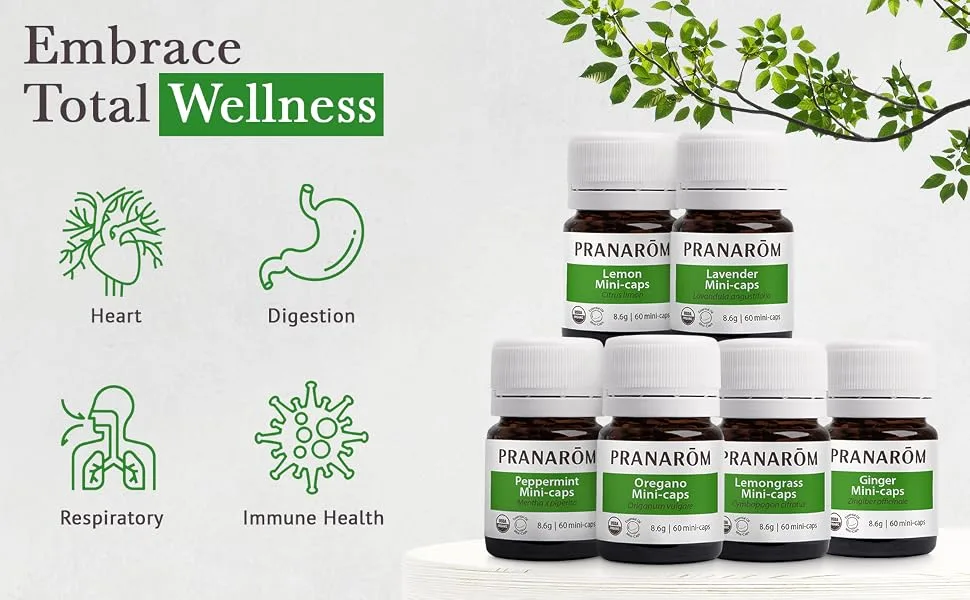 Pranarom - Aromaforce Lavender Mini-Caps - peppermint extract supplement leaf capsules vitamins oil vegan caps pills gel
