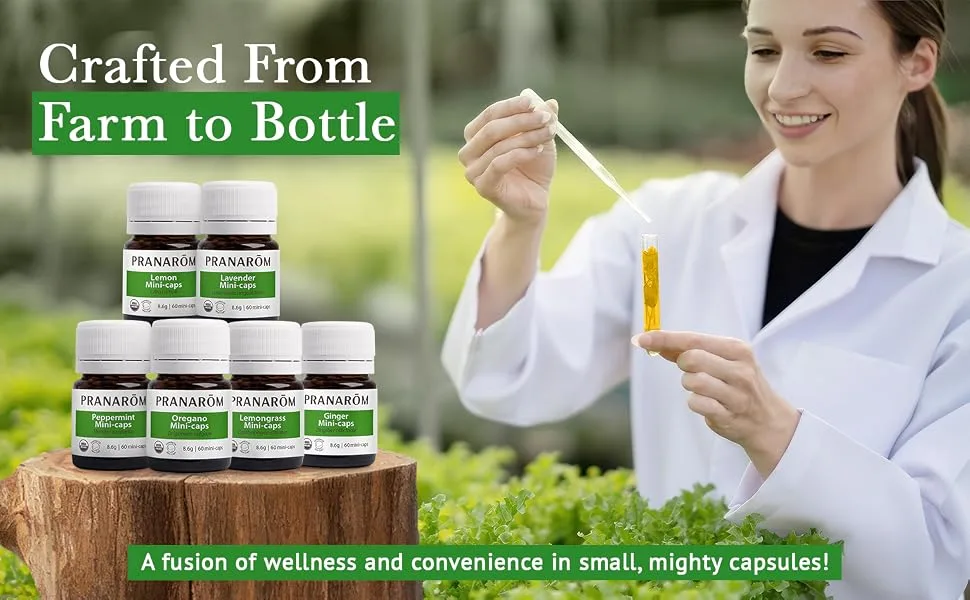 Pranarom - Aromaforce Lavender Mini-Caps - peppermint extract supplement leaf capsules vitamins oil vegan caps pills gel