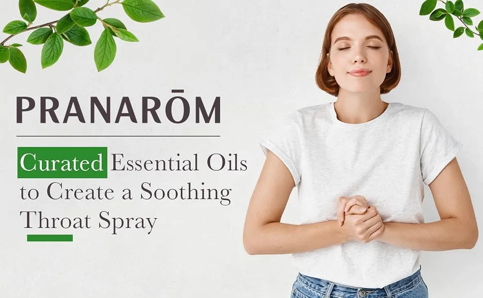 Pranarom Pure Essential Oil Aromaforce Throat Spray Soothing Formula Including Citrus Eucalyptus Oregano Lemon 15ml - espiratory supplements eucalyptus health support supplementsore throat spray for kidsimmune herbal