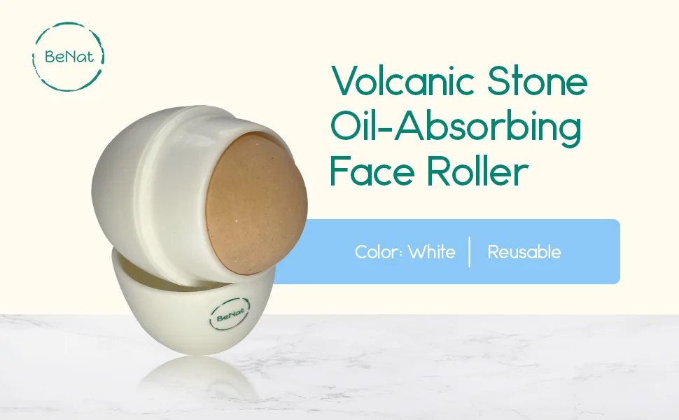 Volcanic Stone Oil-Absorbing Face Roller. Excellent Absorption Capacity. Easy to Use and Clean. - Volcanic roller1