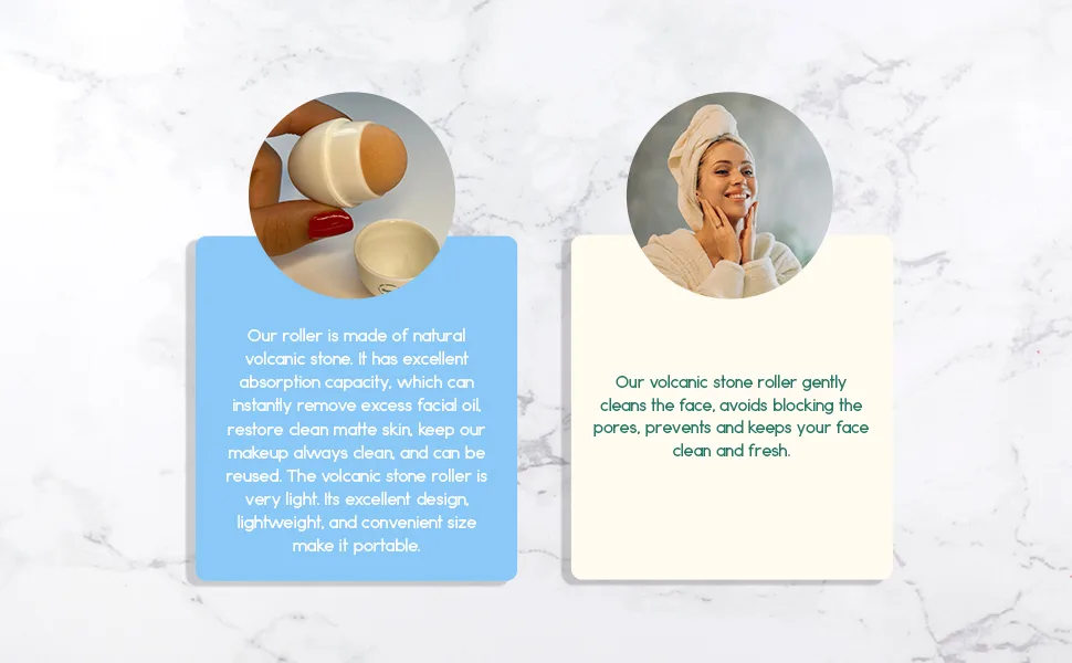 Volcanic Stone Oil-Absorbing Face Roller. Excellent Absorption Capacity. Easy to Use and Clean. - Volcanic roller3