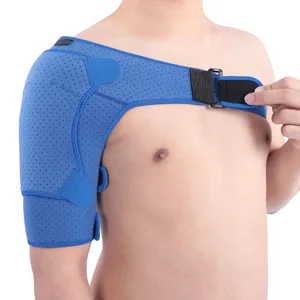 Estink Shoulder Support for Men Women Adjustable Neoprene Breathable Shoulder Sleeve Brace Compression Shoulder Support Brace Punched Shoulder Protector Fits Right or Left Shoulder - TJ07790-2