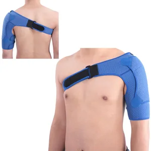 Estink Shoulder Support for Men Women Adjustable Neoprene Breathable Shoulder Sleeve Brace Compression Shoulder Support Brace Punched Shoulder Protector Fits Right or Left Shoulder - TJ07790-2