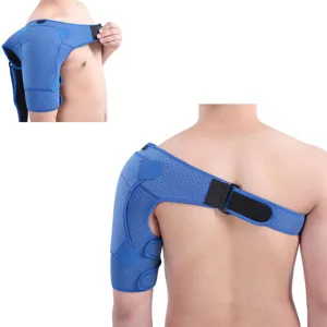 Estink Shoulder Support for Men Women Adjustable Neoprene Breathable Shoulder Sleeve Brace Compression Shoulder Support Brace Punched Shoulder Protector Fits Right or Left Shoulder - TJ07790-3