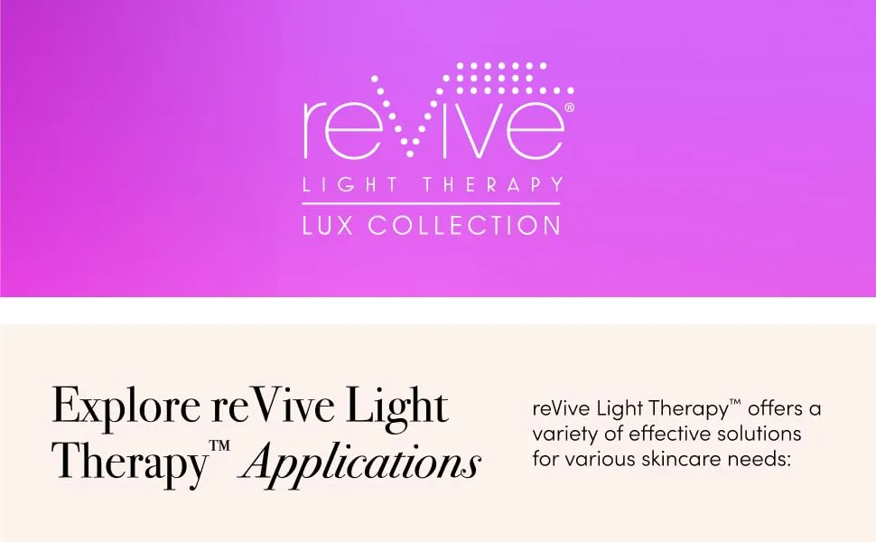 reVive Light Therapy Lux Collection Clinical Acne and Anti-Aging Device - reVive Light Therapy Red Light Blue Light anti acne anti wrinkle