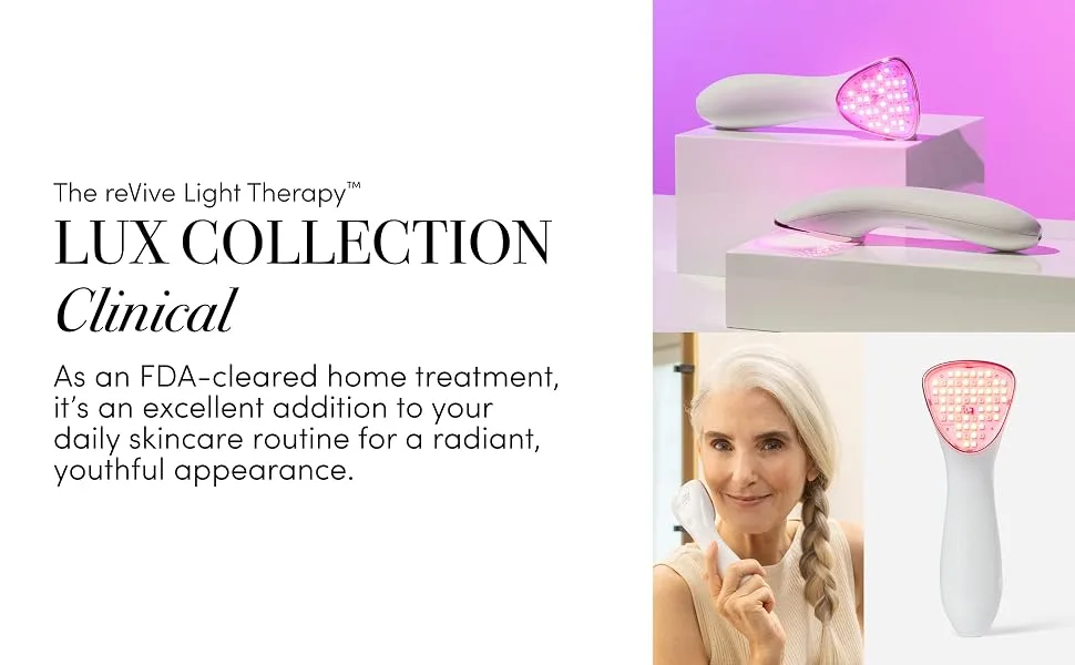 reVive Light Therapy Lux Collection Clinical Acne and Anti-Aging Device - reVive Light Therapy Red Light Blue Light anti acne anti wrinkle