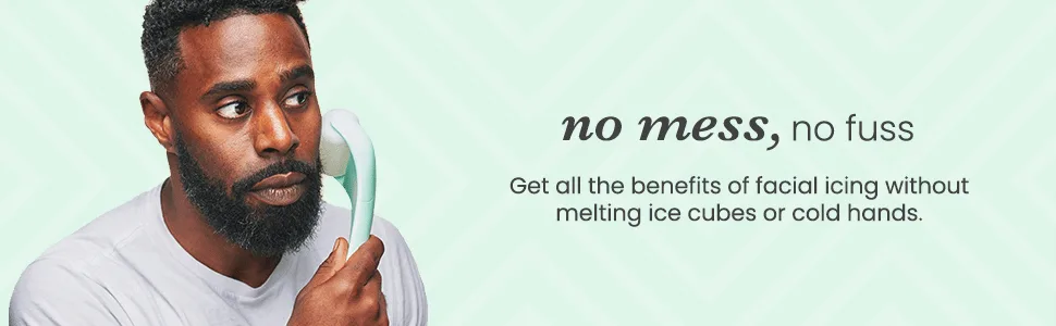 Sdara Ice Roller in Mint Color with White Roller Head - no mess, no fuss