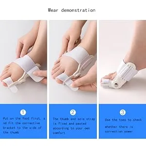 Hallux Valgus Bunion Corrector & Relief Orthopedic Splint Pads for Hammer Toe Straightener & Protector - product information 2