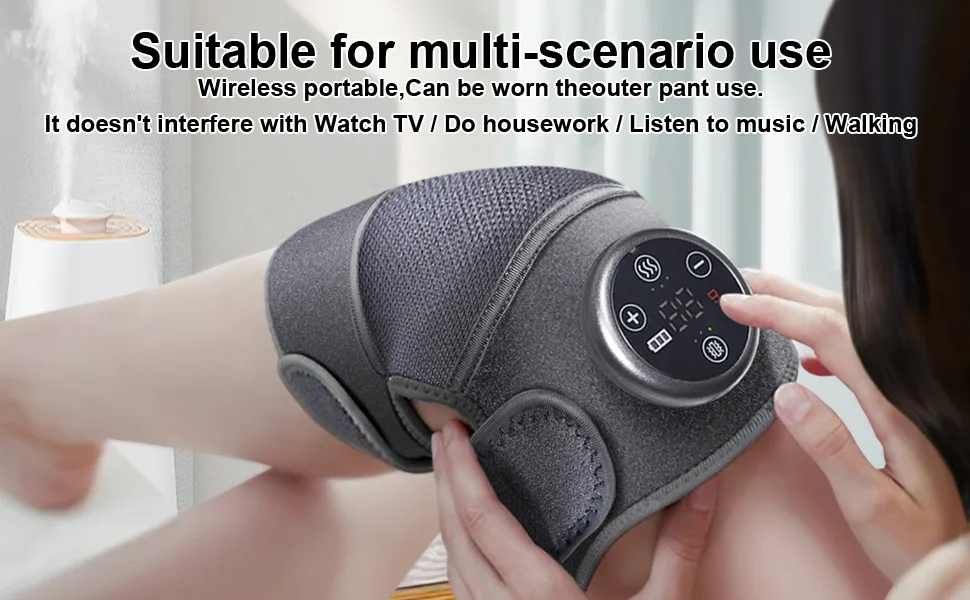 Heated Knee Pad with Massage and Brace Adjustable Heat & Vibration Massage Knee Pad for Knee Pain Relief 1 - multi-use