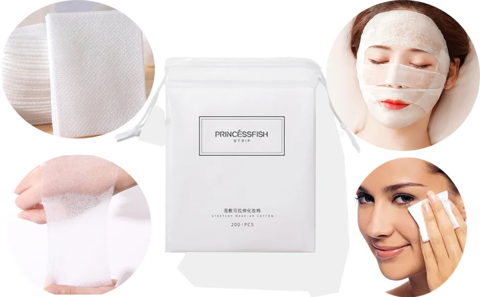 200 Cleansing Cotton Towel-Cotton Pads-Stretchable Wet Compress Cotton Pads-Cotton Pads for Makeup Removal - product information 1