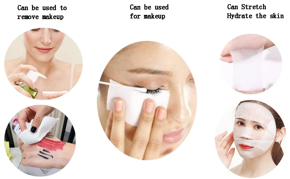 200 Cleansing Cotton Towel-Cotton Pads-Stretchable Wet Compress Cotton Pads-Cotton Pads for Makeup Removal - product information 3