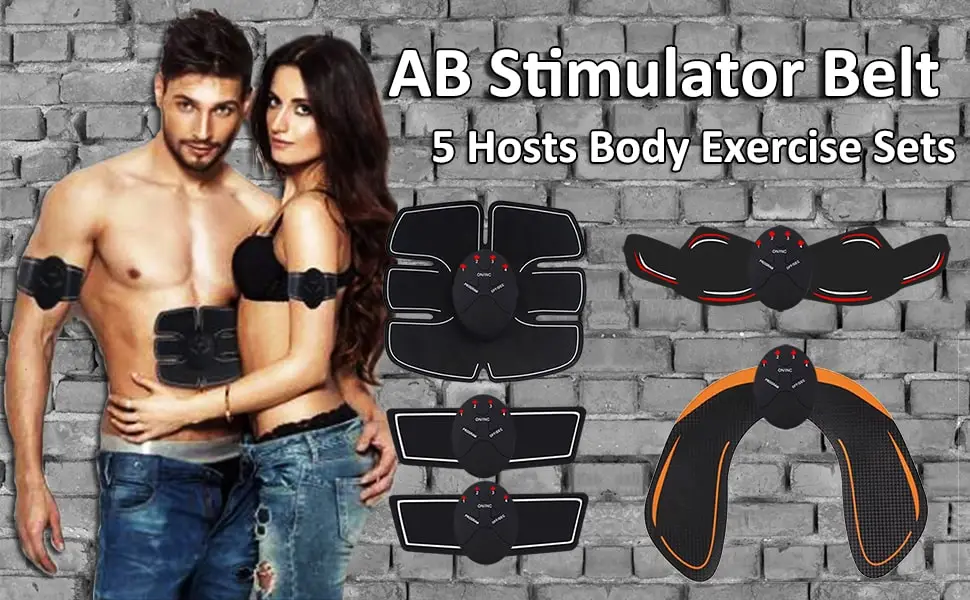 Abdominal Muscle Toner AB Training Workout Belt for Men Woman Abdomen/Arm/Leg Home Office Exercise - Waist-Trimmers Burn Fat Office Worn Daily Waist For Women