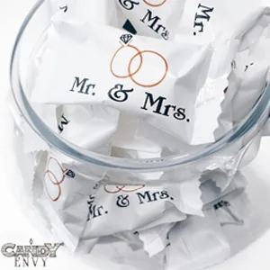 Candy Envy - Mr. and Mrs. Buttermints - 13 oz. Bag - Approximately 100 Individually Wrapped Mints - Wedding Favors - Candy Fact
