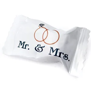 Candy Envy - Mr. and Mrs. Buttermints - 13 oz. Bag - Approximately 100 Individually Wrapped Mints - Wedding Favors - Wrapped Mints - Wedding Favors