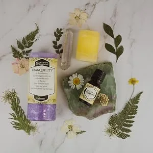 Blessed Herbal Problem Solving Oil - Affirmation and oil lay flat