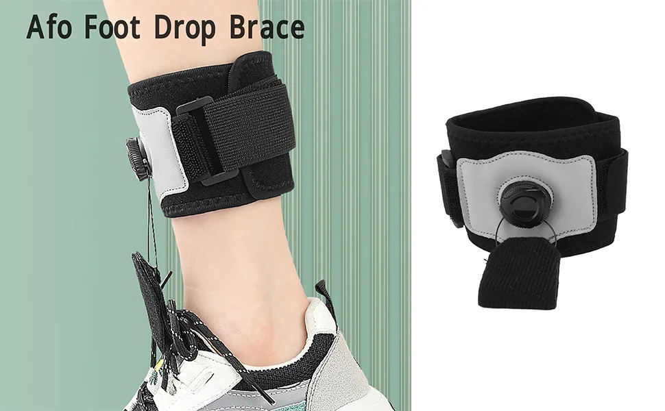 AFO Foot Drop Brace Knob Adjustable Left Right Foot Lifting Up Foot Drop Support for Walking with Shoes - product information 1
