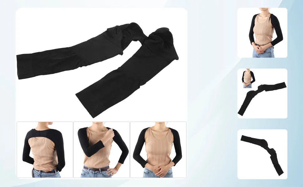 JTLB Posture Corrector Back Correction Shoulder Protector with Arm Slimming Shapers Sleeve for Improvement of Posture and Arm Shape - 2713200072711-1
