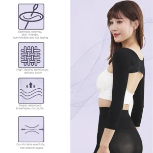 JTLB Posture Corrector Back Correction Shoulder Protector with Arm Slimming Shapers Sleeve for Improvement of Posture and Arm Shape - product information 6
