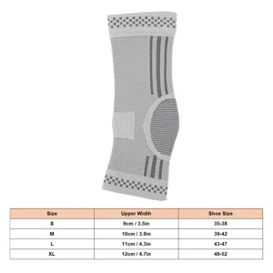Oumefar Ankle Brace Compression Sleeve Ankle Compression Socks Relieve Ache Portable Stability Support 1 Pair Perspire Quickly Breathable for Volleyball (M) - 2719240012112-3