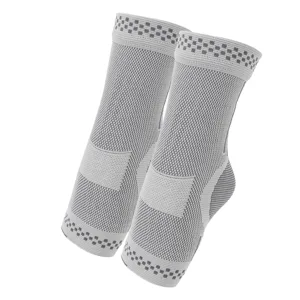 Oumefar Ankle Brace Compression Sleeve Ankle Compression Socks Relieve Ache Portable Stability Support 1 Pair Perspire Quickly Breathable for Volleyball (M) - product information 3