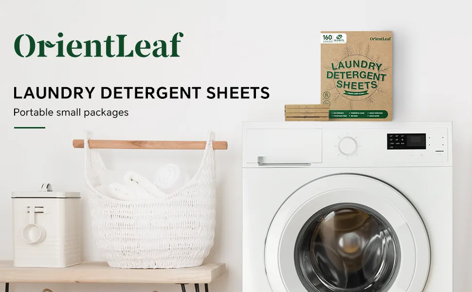 Laundry Detergent Sheets Fresh Scent Eco-Friendly Powerful Cleaning Up to 160 Loads (80 Sheets) Hypoallergenic Laundry Soap Sheets for Travel and Home Washing - Laundry Detergent Sheets