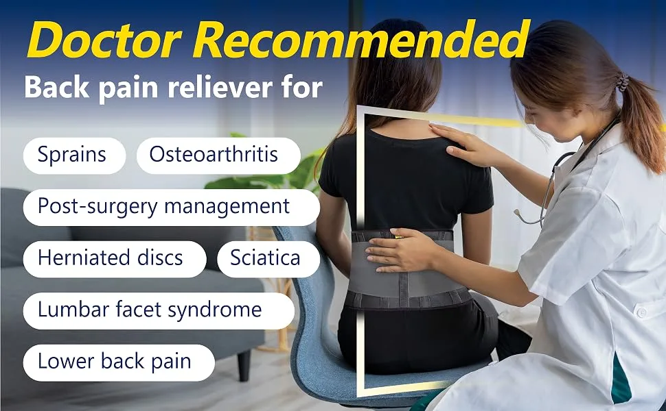 URIEL Back Brace for Lower Back Pain for Women and Men Sciatica Work Back Brace Compression Back Braces Back Brace for Working Out Lumbar Back Support Belt Lumbar Belt Lumbar Support Back Wrap Medium - lumbar back belt