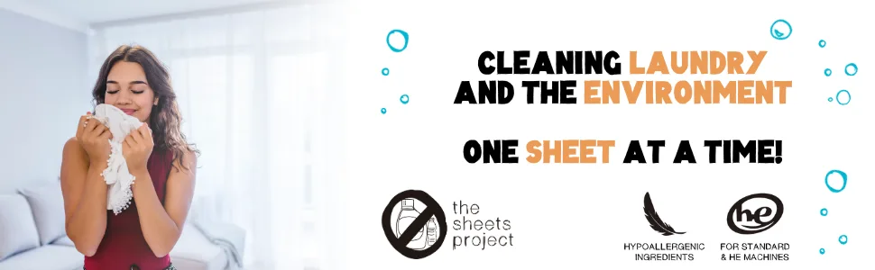 Laundry Detergent Sheets Eco-friendly Hypoallergenic 20 Sheets 40 Loads No Plastic Highly Concentrated Formula Liquidless Technology Fragrance-free - CLEANING LAUNDRY AND THE ENVIRONMENT ONE SHEET AT A TIME!