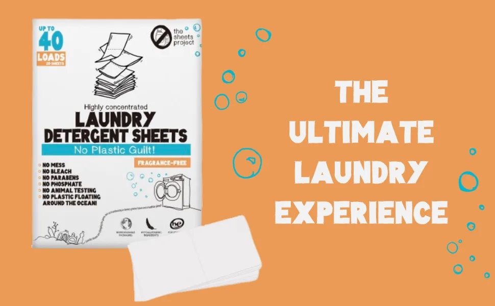 Laundry Detergent Sheets Eco-friendly Hypoallergenic 20 Sheets 40 Loads No Plastic Highly Concentrated Formula Liquidless Technology Fragrance-free - The Ultimate Laundry Experience
