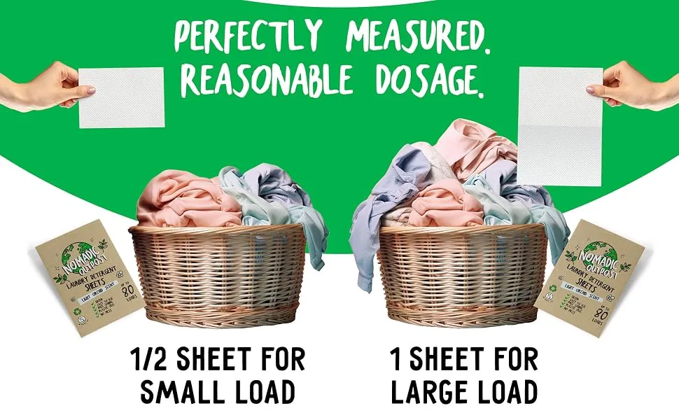 Eco-Friendly Laundry Detergent Sheets - Efficient Clean and Freshed Washer-Friendly Soap Sheet - No Mess & Space-Saving Laundry Strips & Travel Laundry Detergent - Up to 80 Loads Lavender - fragrance de liquidless laundy paper large landry clothing sale products detergant