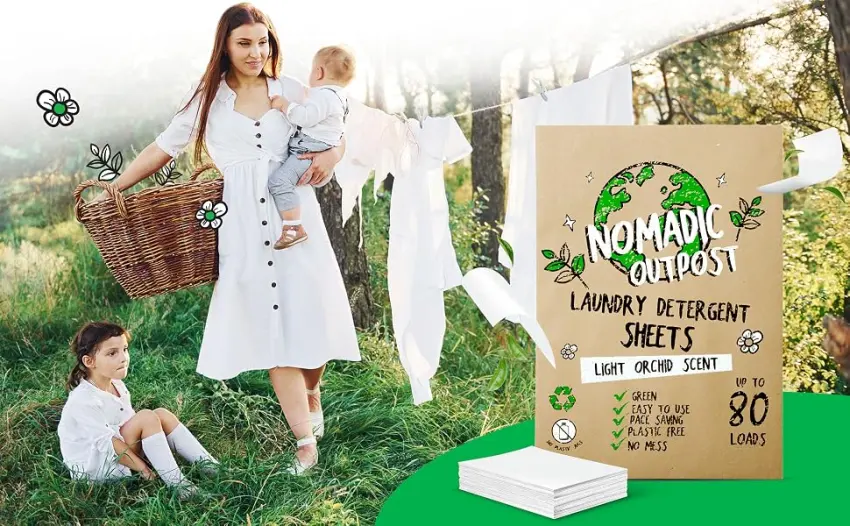 Eco-Friendly Laundry Detergent Sheets - Efficient Clean and Freshed Washer-Friendly Soap Sheet - No Mess & Space-Saving Laundry Strips & Travel Laundry Detergent - Up to 80 Loads Lavender - laundry detergent sheets