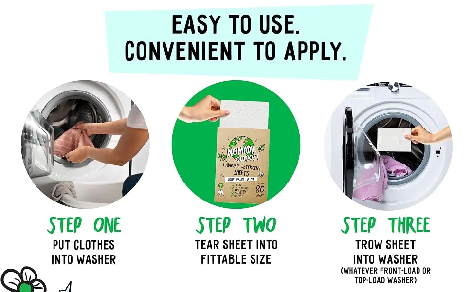 Eco-Friendly Laundry Detergent Sheets - Efficient Clean and Freshed Washer-Friendly Soap Sheet - No Mess & Space-Saving Laundry Strips & Travel Laundry Detergent - Up to 80 Loads Lavender - unscented liquido detergente tru kind 60 basics holy powder he earthbreeze deter fragrance