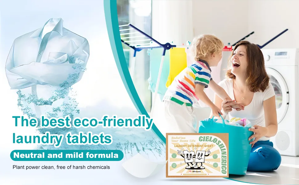 Laundry Detergent Sheets Laundry Sheets Detergent Eco Friendly for Home Dorm Travel Camping & Hand Washing Fresh Scent 120 Loads 60 Sheets - laundry detergent sheets laundry sheets detergent power sheets