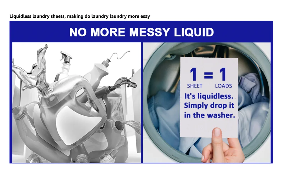Laundry Detergent Sheets Laundry Sheets Detergent Eco Friendly for Home Dorm Travel Camping & Hand Washing Fresh Scent 120 Loads 60 Sheets - laundry detergent sheets laundry sheets detergent power sheets