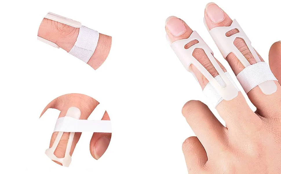 ALisasin Finger Straightener Splint Joint Support Brace Knuckle Recovery Rehabilitation Exercise Finger Joints Training Orthosis Finger Support Protector(5 sets) - Finger Support Splint Adjustable Trigger