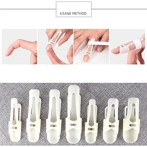 ALisasin Finger Straightener Splint Joint Support Brace Knuckle Recovery Rehabilitation Exercise Finger Joints Training Orthosis Finger Support Protector(5 sets) - Finger Support Splint Adjustable Trigger