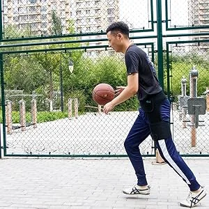REAQER Hip Thigh Support Brace Groin Compression Wrap for Pulled Groin Sciatic Nerve Pain Hamstring Injury Recovery and Rehab Fits Both Legs Men & Women Black - basketball
