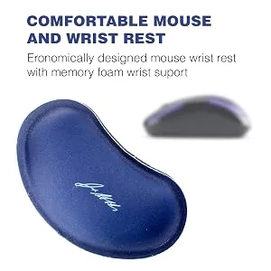 Doctor Developed Ergonomic Wrist Rest for Mouse & Keyboard and Perfect for Good Wrist Health Posture & Joint Conditions by Dr Arthritis - Blue - wrist rest for keyboard, wrist rest for mouse