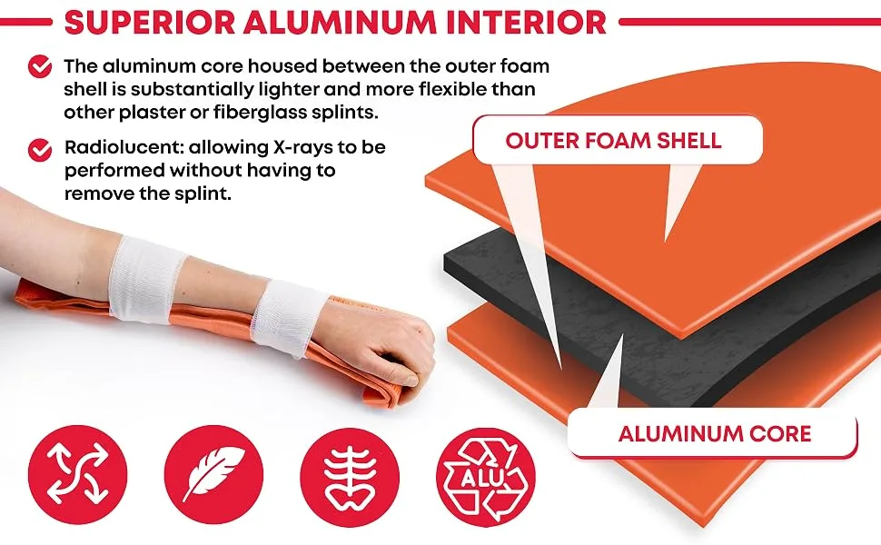 Ever Ready First Aid Universal Aluminum Splint 36 Inch Rolled 5 Ounce 1 - High Build Quality