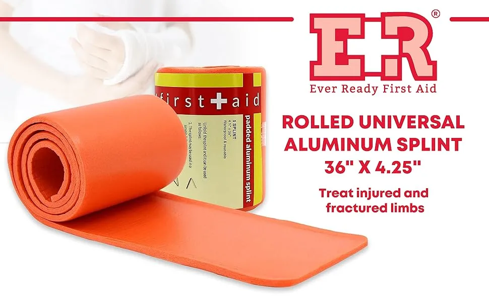 Ever Ready First Aid Universal Aluminum Splint 36 Inch Rolled 5 Ounce 1 - Universal Aluminum Splint
