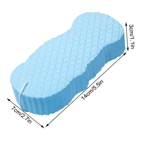 Exfoliating Bath Sponge Soft Bath Sponge Brush Dead Skin Remover Reusable Shower Sponge for Adult (Blue) - product information 3