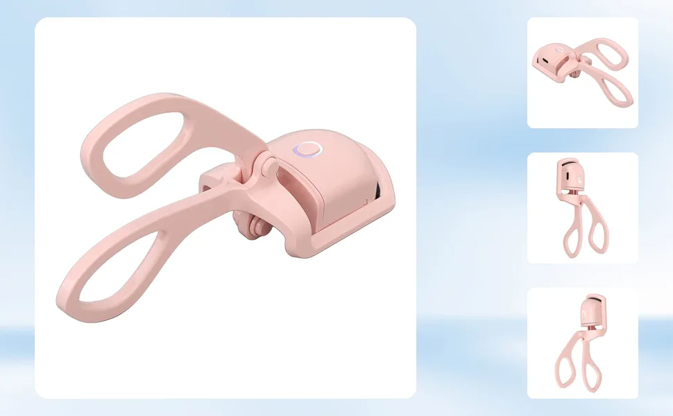 Heated Eyelash Curlers Rechargeable 2 Temperature Modes Handheld Heated lash Curler with Silicone Pad Time Saving Heated Eyelash Curler Long Lasting Eyelash Tool Quick Curling - 1417220023111-1
