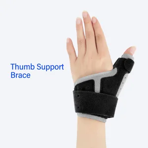 Oumefar Thumb Wrist Stabilizer Fine Workmanship Finger Support Splint Multipurpose Lightweight Breathable Sponge Convenient Wearing for Basketball Volleyball Tennis (Black) - 2719230146512-2
