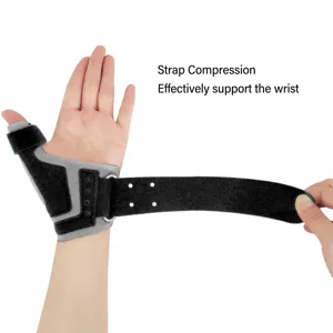 Oumefar Thumb Wrist Stabilizer Fine Workmanship Finger Support Splint Multipurpose Lightweight Breathable Sponge Convenient Wearing for Basketball Volleyball Tennis (Black) - product information 3