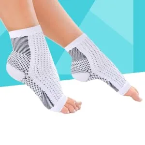2 Pairs Ankle Support Socks Heel Support Sleeve Socks Tabi Ankle Sock Fascia Plantar Ankle Sock Stockings Calcetose Elastic - product information 4