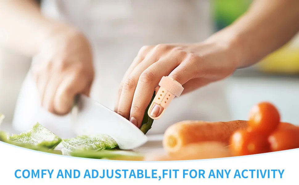 6 Pieces Finger Splint Mallet Finger Support Finger Splint Brace Plastic Protector for Adjustable Finger Immobilizer for Basketball Finger Joint Protection 6 Sizes 6 pieces 6 sizes - Fingers Splint