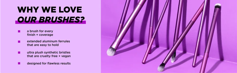 Real Techniques Everyday Eye Essentials Makeup Brush Kit, Eye Makeup Brushes for Eye Liner, Eyeshadow, Brows, & Lashes, Synthetic Bristles, Cruelty-Free & Vegan, 8 Piece Set Everyday Eye Essentials, 8PC - image