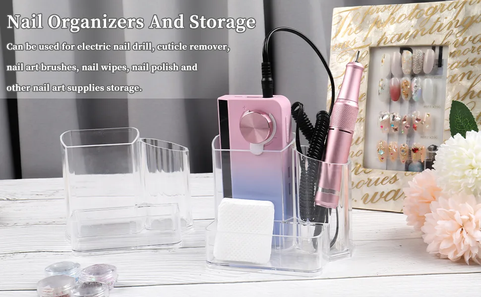 BQAN Nail Drill Holder Box Professional Organizers And Storage For Nail Tech Nail Drill Stand Display Storage Nail Desk Organizer for Nail Lovers - Nail Drill Holder