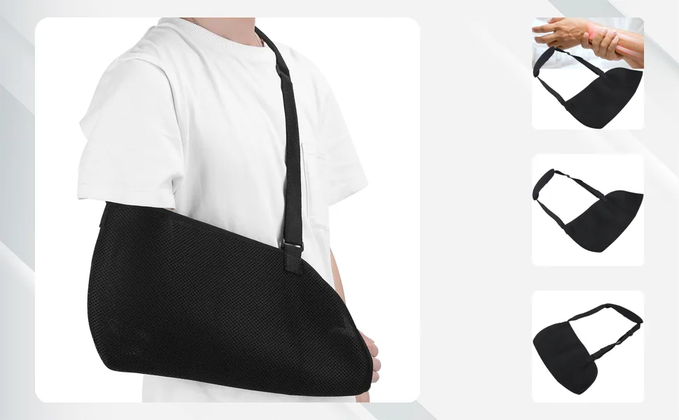Adjustable Shoulder Immobilizer Arm Sling for Fracture Sprain Breathable Support Brace Shoulder Immobilizer for Tear Dislocation Sprains and Strains - Breathable Arm Sling Adjustable Arm Support Shoulder Immobilizer for Fracture Sprain