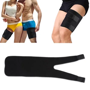 Thigh Brace Support for Hamstring Quad Groin Pain Relief Adjustable Compression Sleeve Wrap - TJOT66308-2